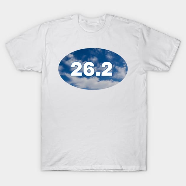 26 2 Marathon with a Blue Sky T-Shirt by DesignsbyZazz